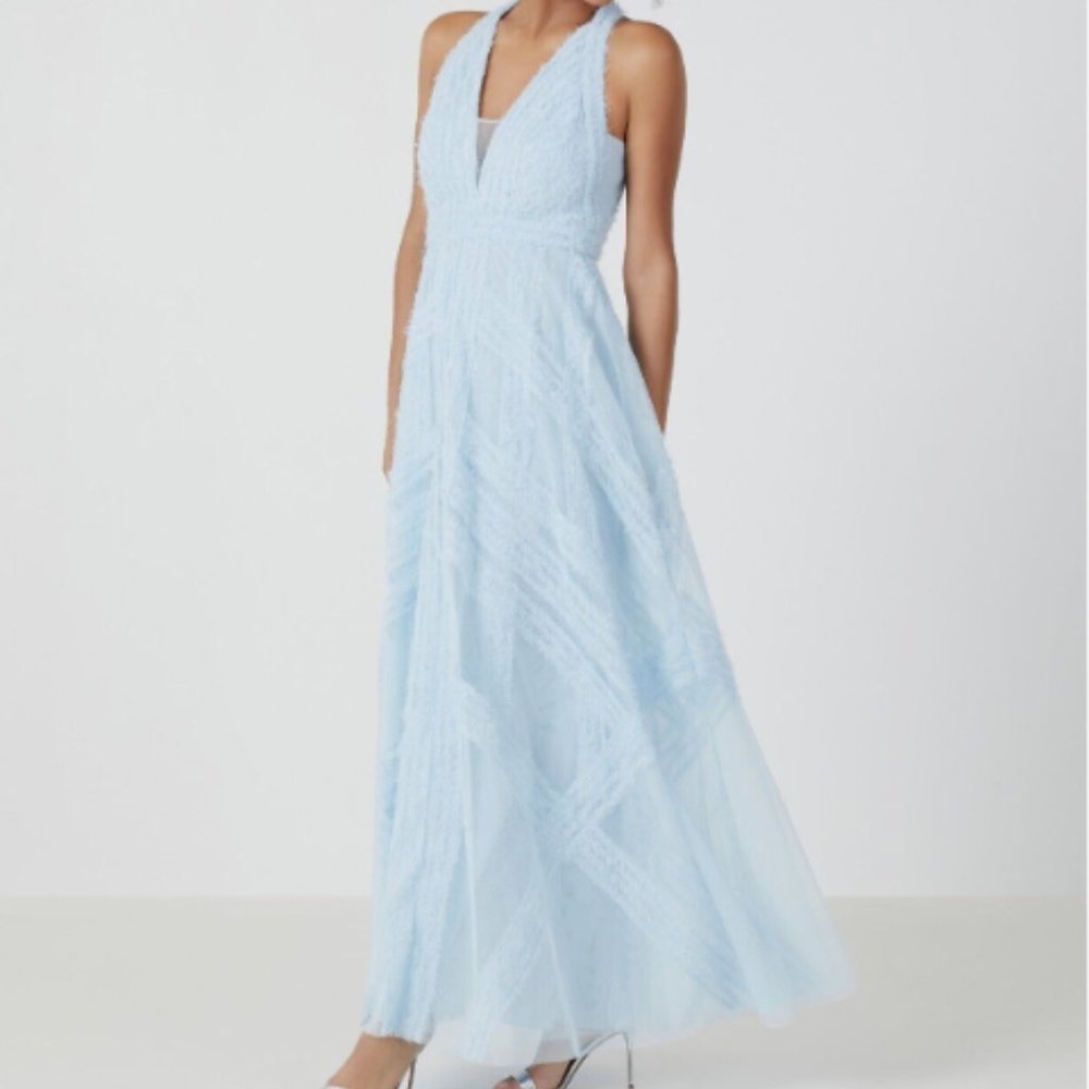 BCBGMAXAZRIA Rosalie Blue Evening Gown